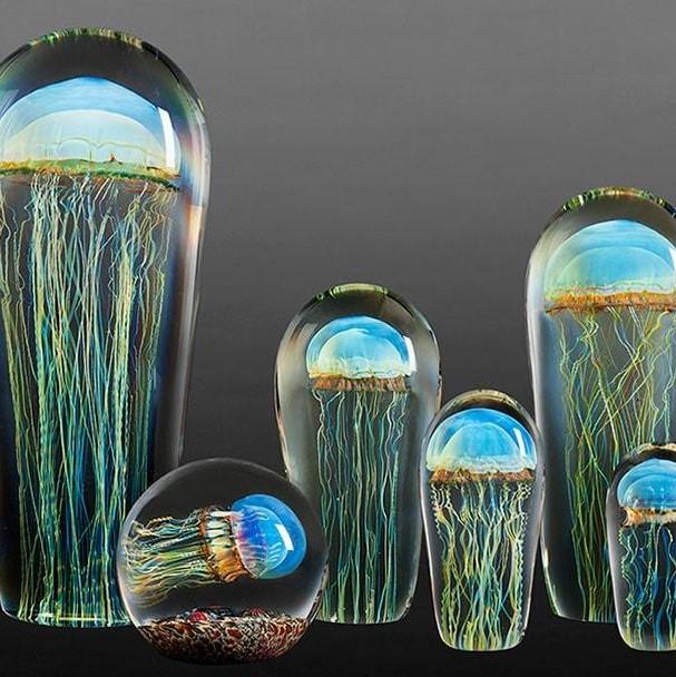 Satava blown glass jelly fish