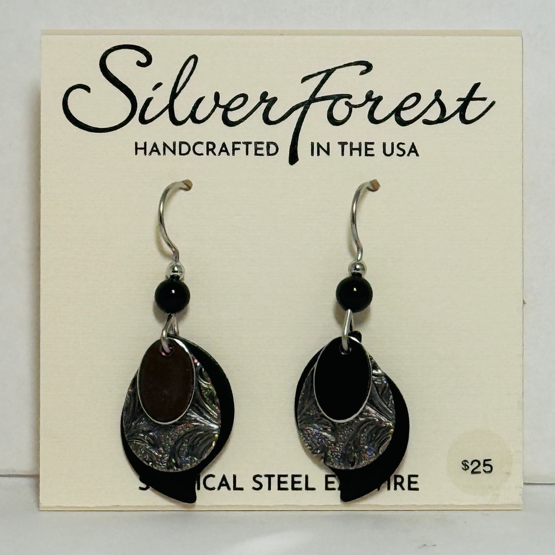 Silver Forest Earrings: Mixed Metal