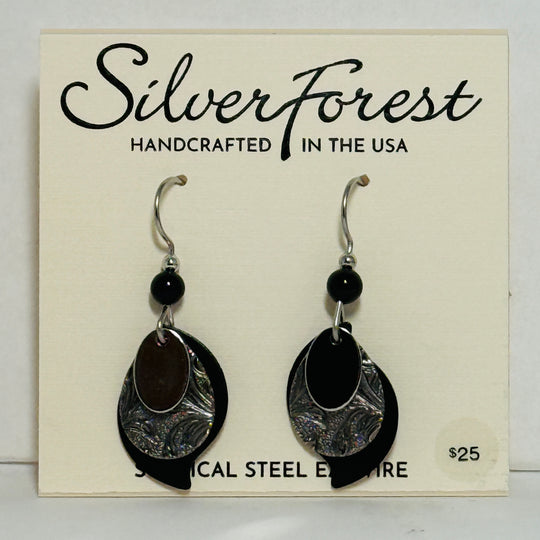 Silver Forest Earrings: Mixed Metal