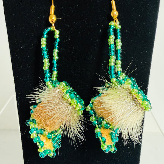 Native beaded earrings & ornaments