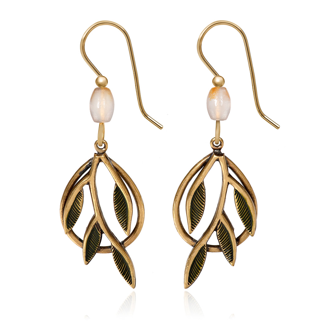 Silver Forest Earrings: Shiny Gold Collection