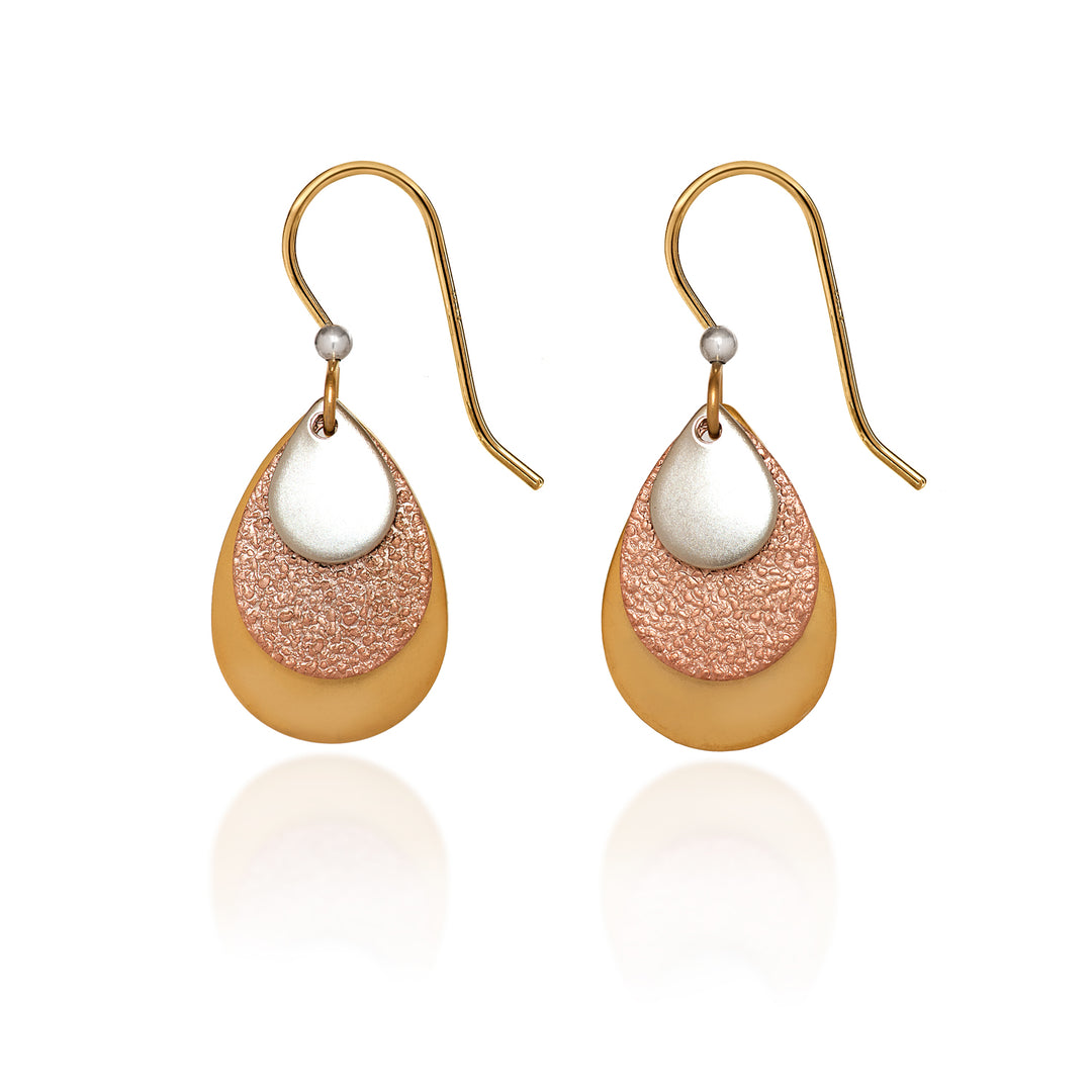 Silver Forest Earrings: Shiny Gold Collection