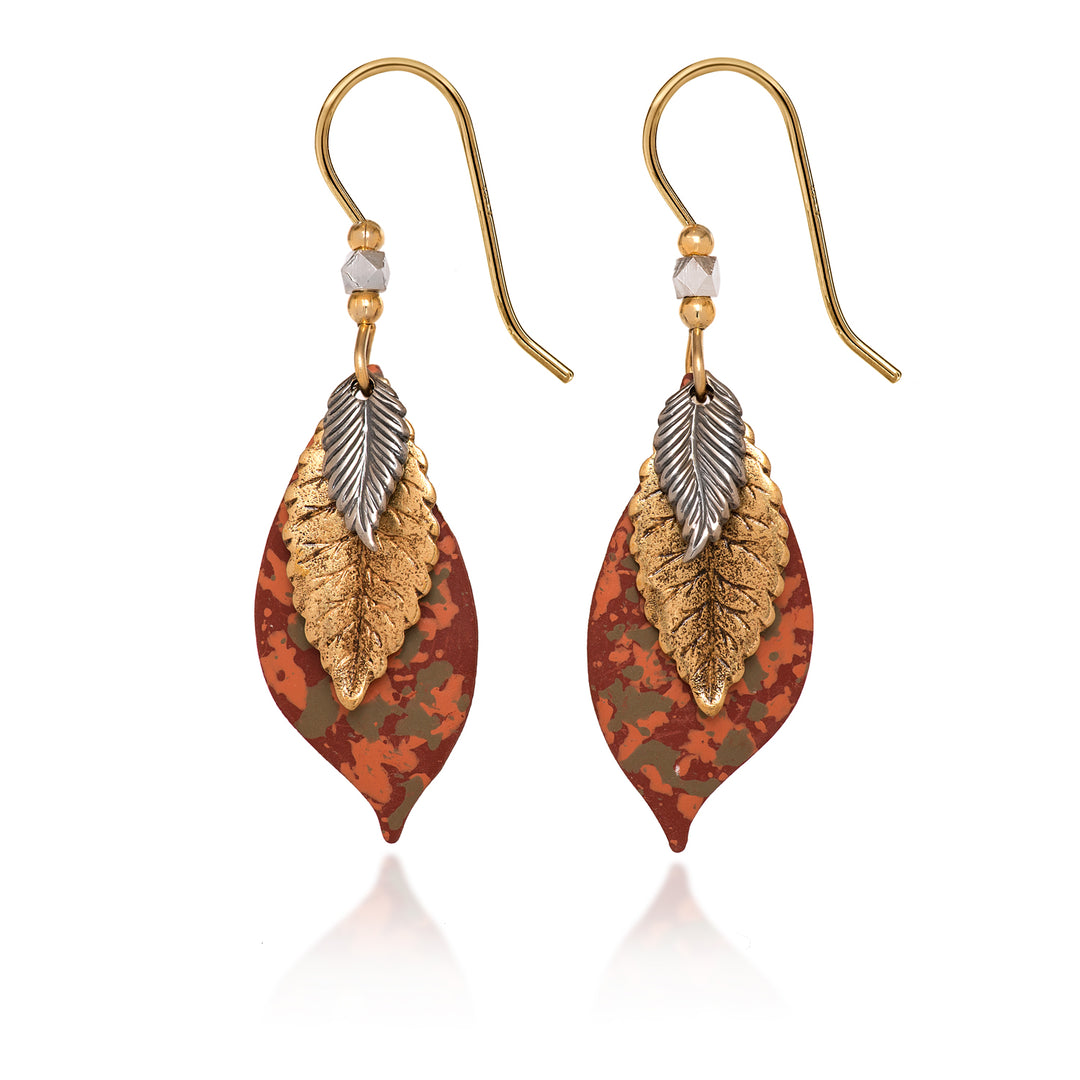 Silver Forest Earrings: Shiny Gold Collection