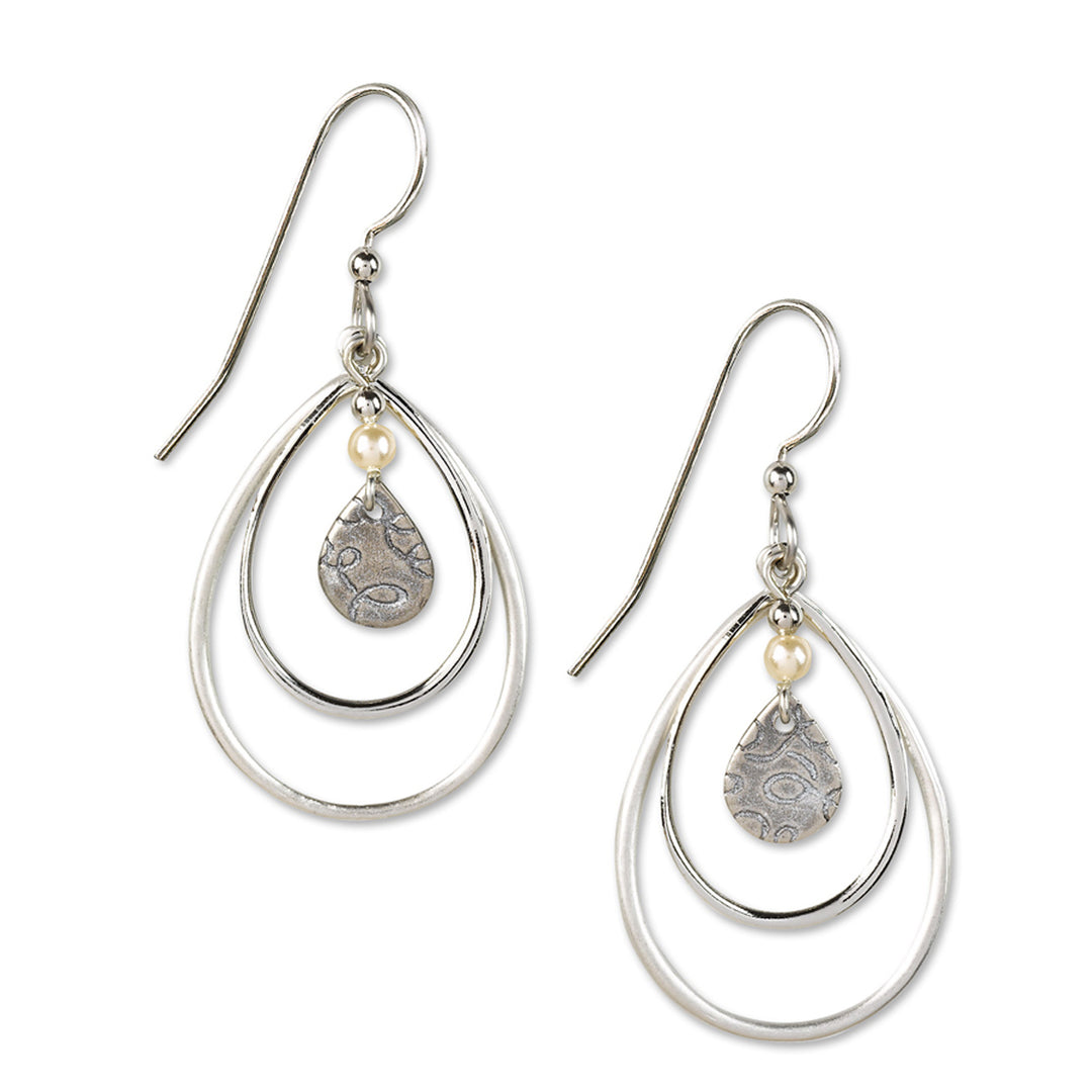 Silver Forest Earrings: Mixed Metal Collection