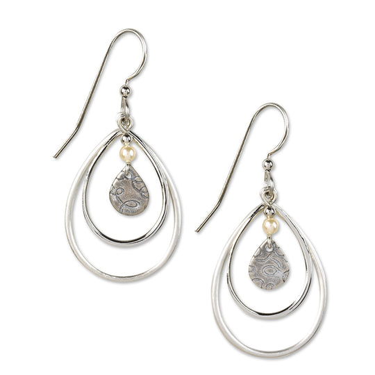 Silver Forest Earrings: Mixed Metal Collection