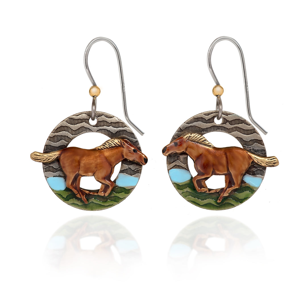 Silver Forest Earrings: Shiny Gold Collection