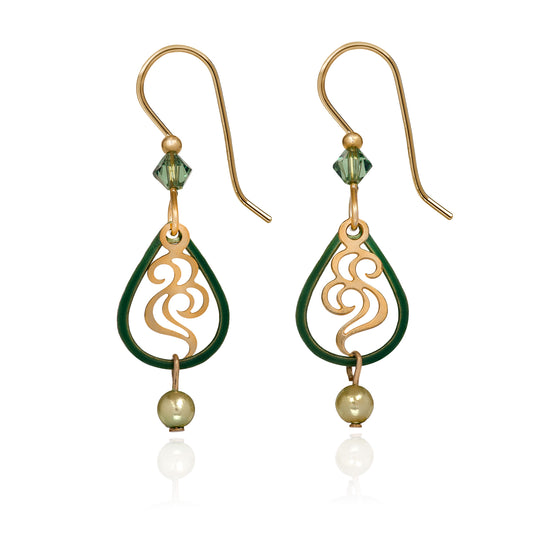 Silver Forest Earrings: Shiny Gold Collection