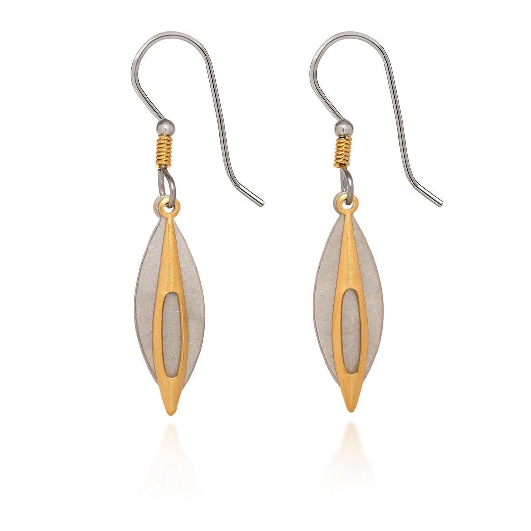 Silver Forest Earrings: Shiny Gold Collection