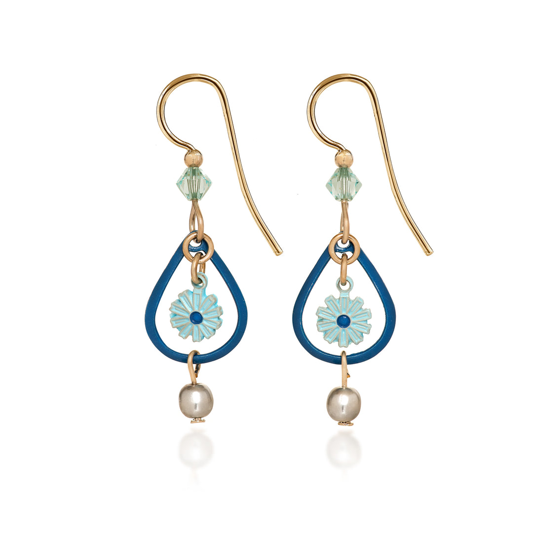 Silver Forest Earrings: Mixed Metal Collection