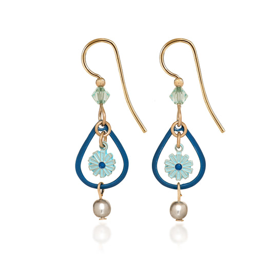 Silver Forest Earrings: Mixed Metal Collection