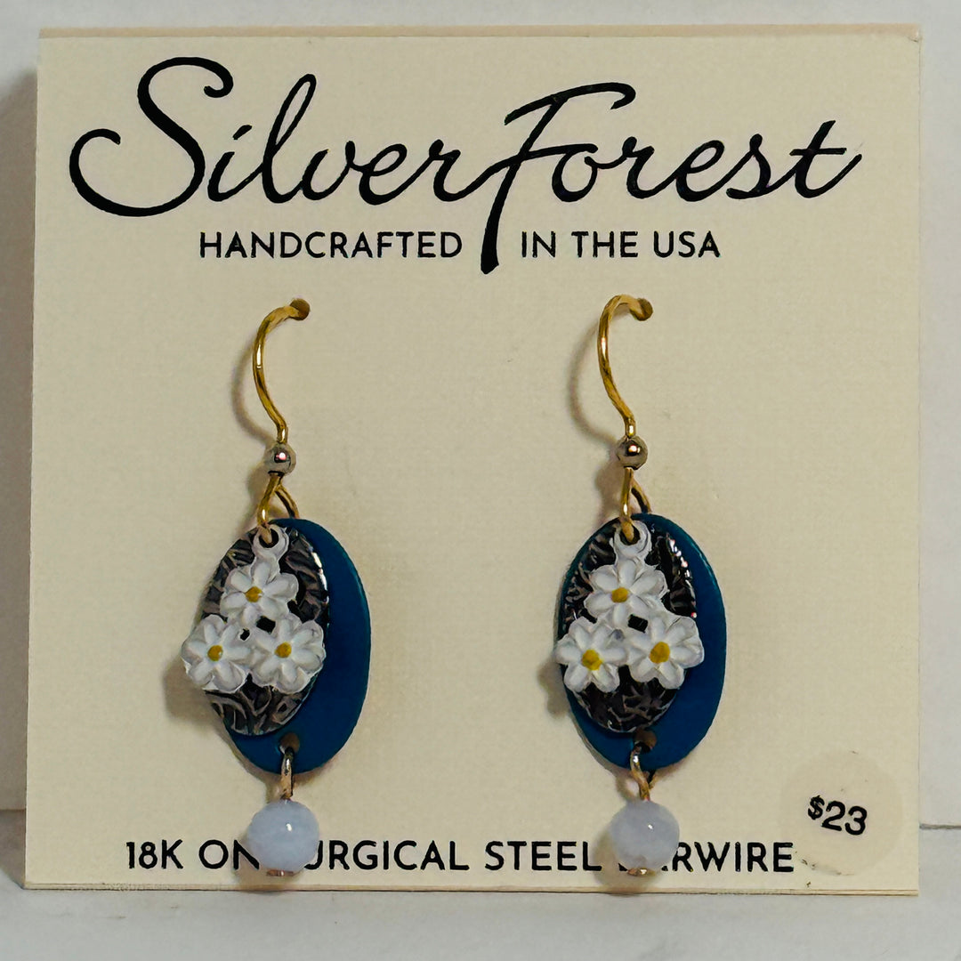 Silver Forest Earrings: Mixed Metal