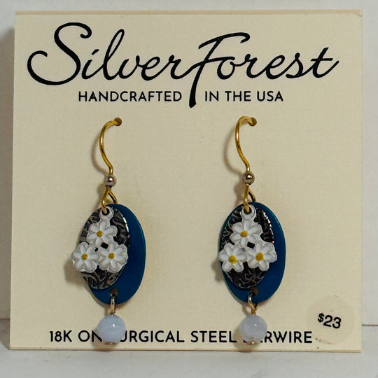 Silver Forest Earrings: Mixed Metal