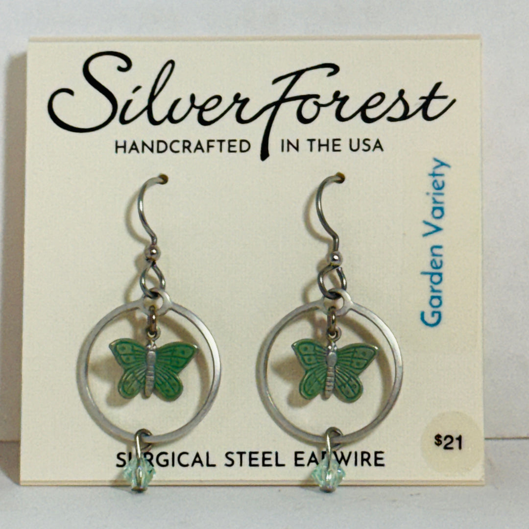 Silver Forest Earrings: Mixed Metal