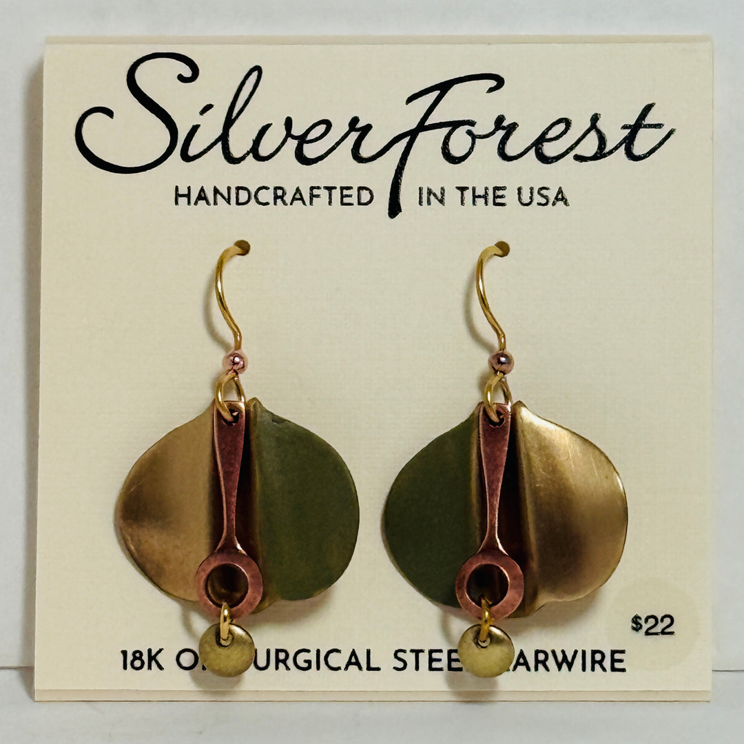 Silver Forest Earrings: Mixed Metal