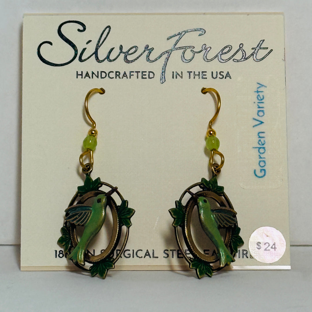 Silver Forest Earrings: Mixed Metal