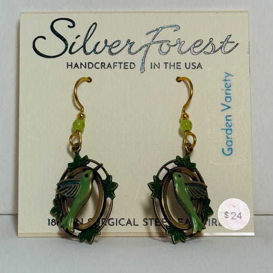 Silver Forest Earrings: Mixed Metal