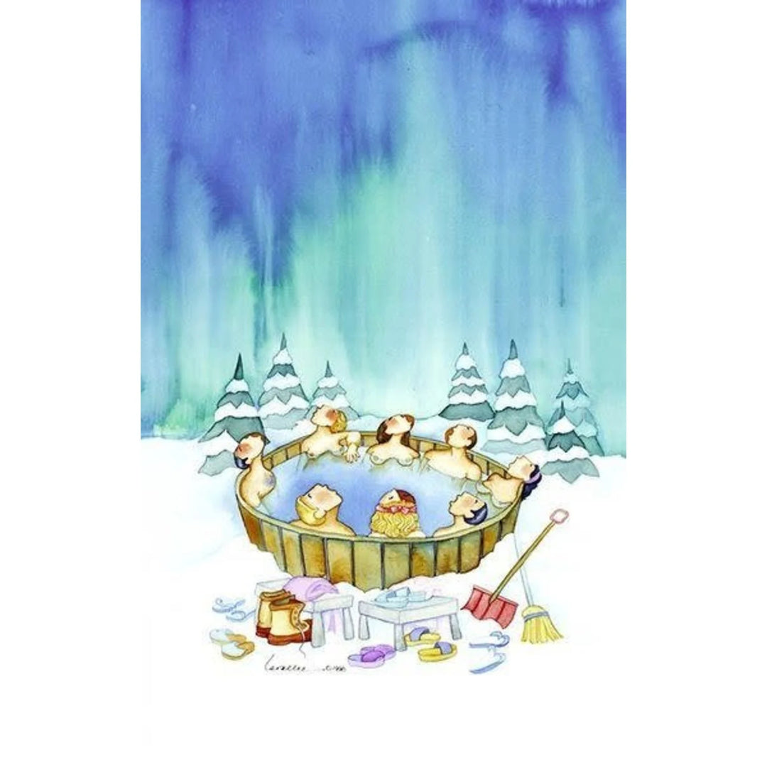 Barbara Lavallee Matted Note card/ Hot Tub MP