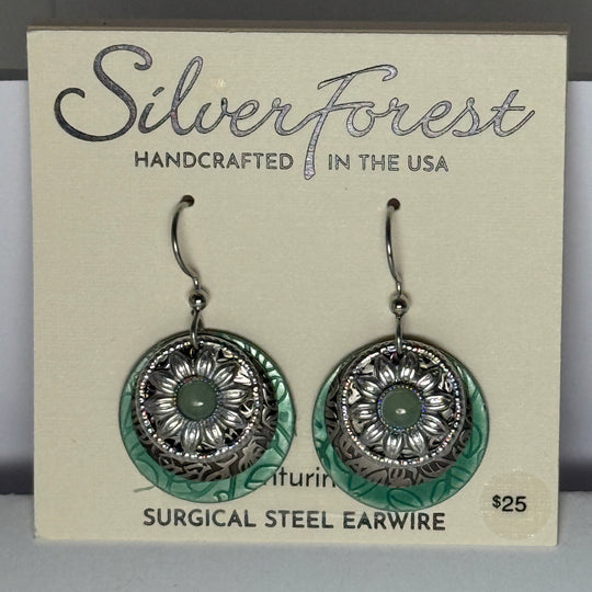 Silver Forest Earrings: Mixed Metal
