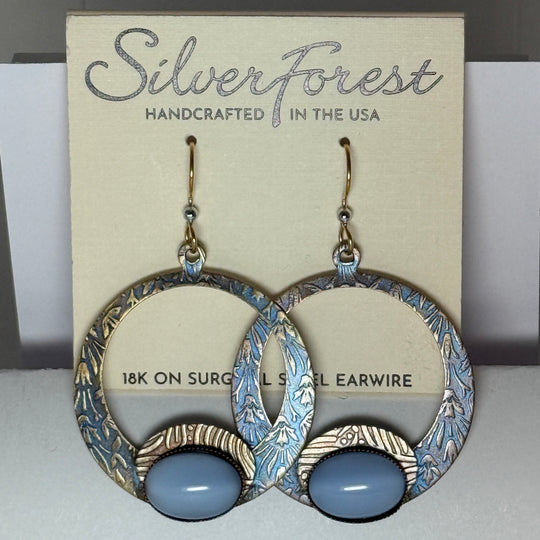 Silver Forest Earrings: Mixed Metal