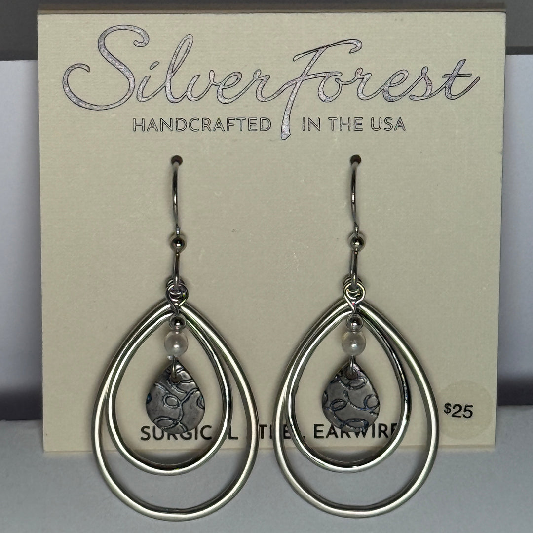 Silver Forest Earrings: Mixed Metal