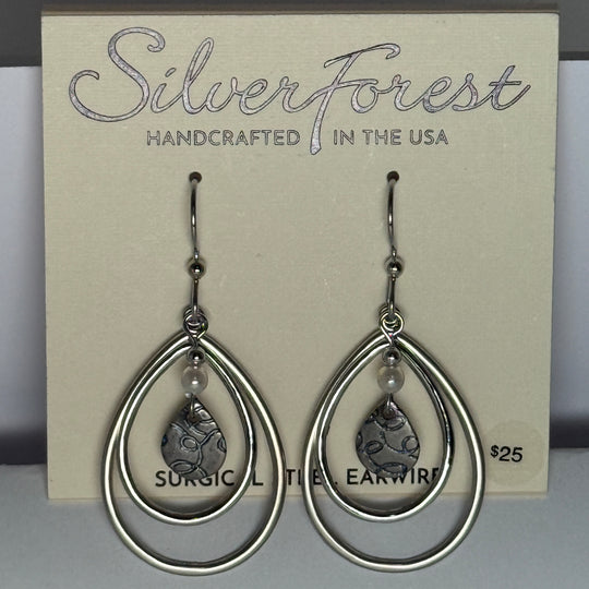 Silver Forest Earrings: Mixed Metal