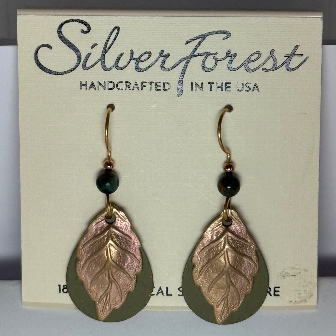 Silver Forest Earrings: Mixed Metal