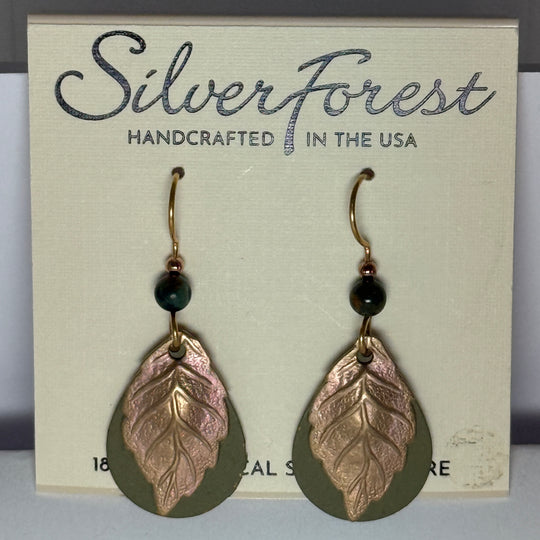 Silver Forest Earrings: Mixed Metal