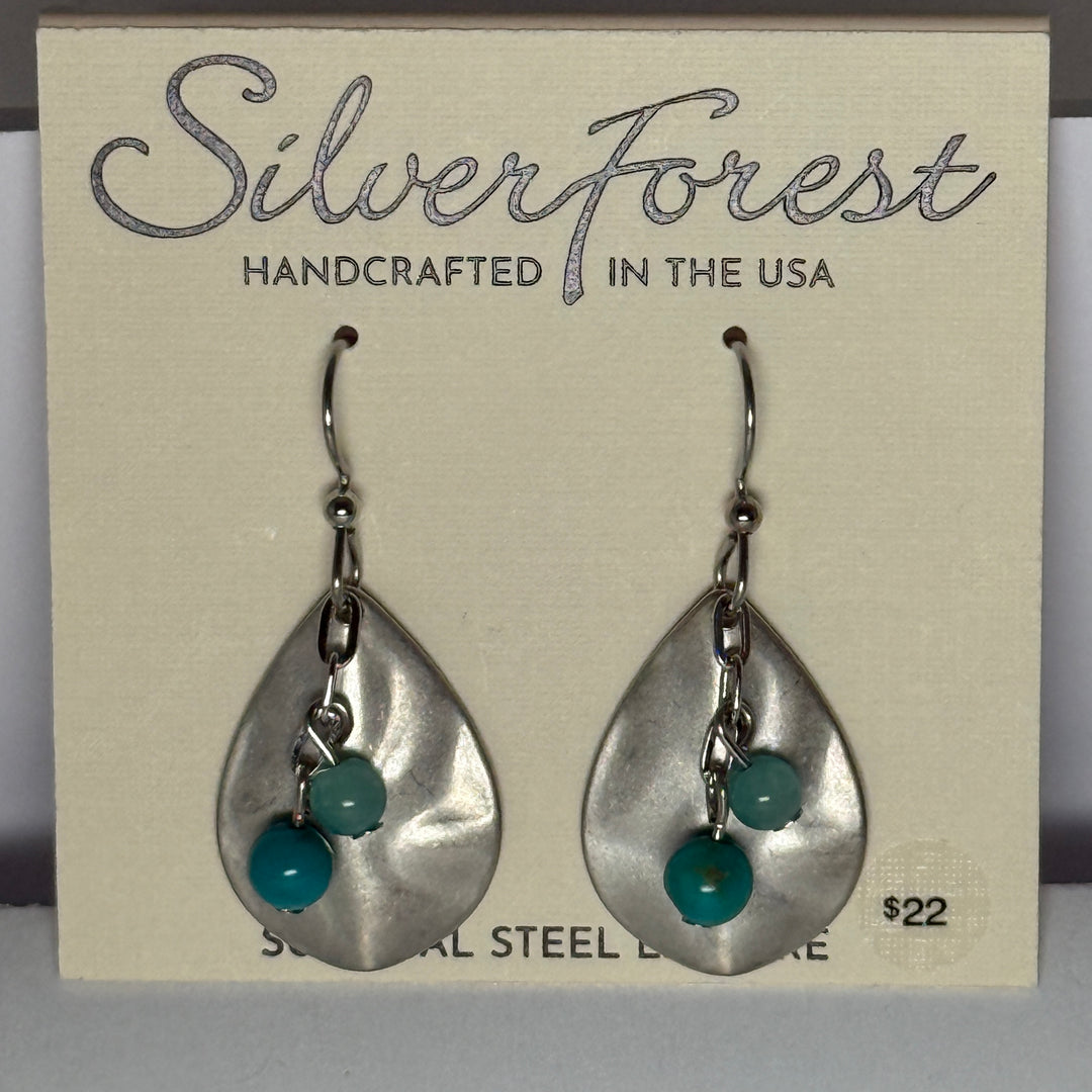 Silver Forest Earrings: Mixed Metal
