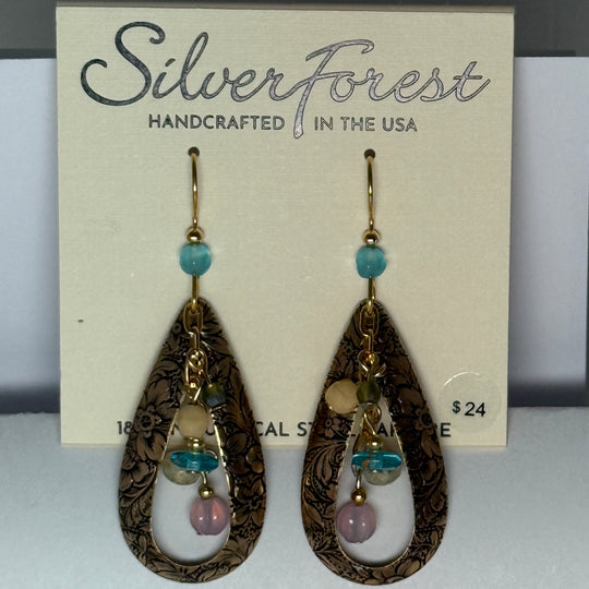 Silver Forest Earrings: Mixed Metal