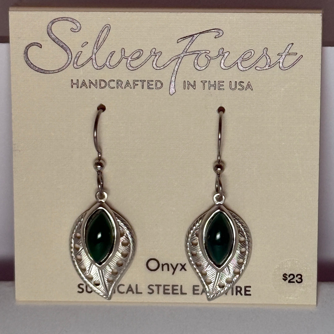Silver Forest Earrings: Mixed Metal