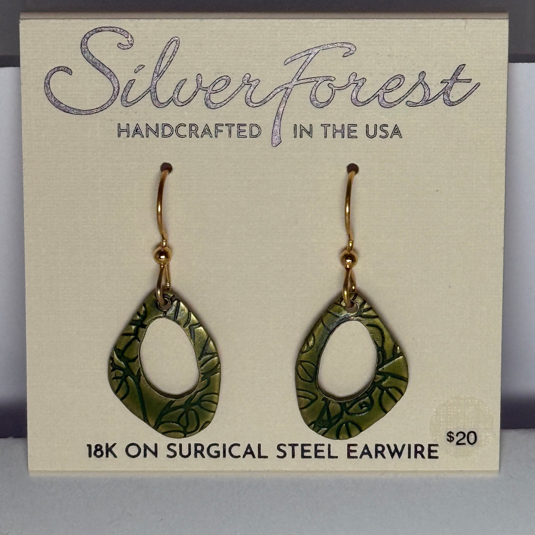 Silver Forest Earrings: Mixed Metal