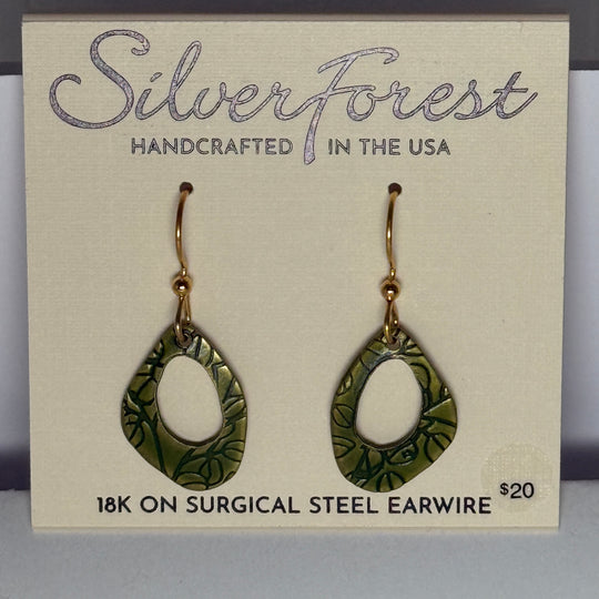 Silver Forest Earrings: Mixed Metal