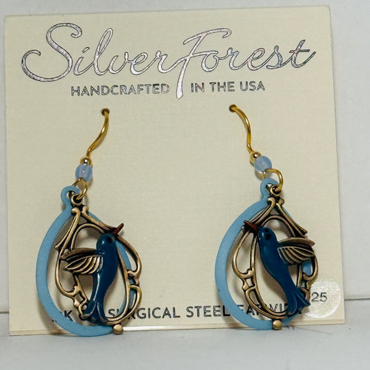 Silver Forest Earrings: Mixed Metal