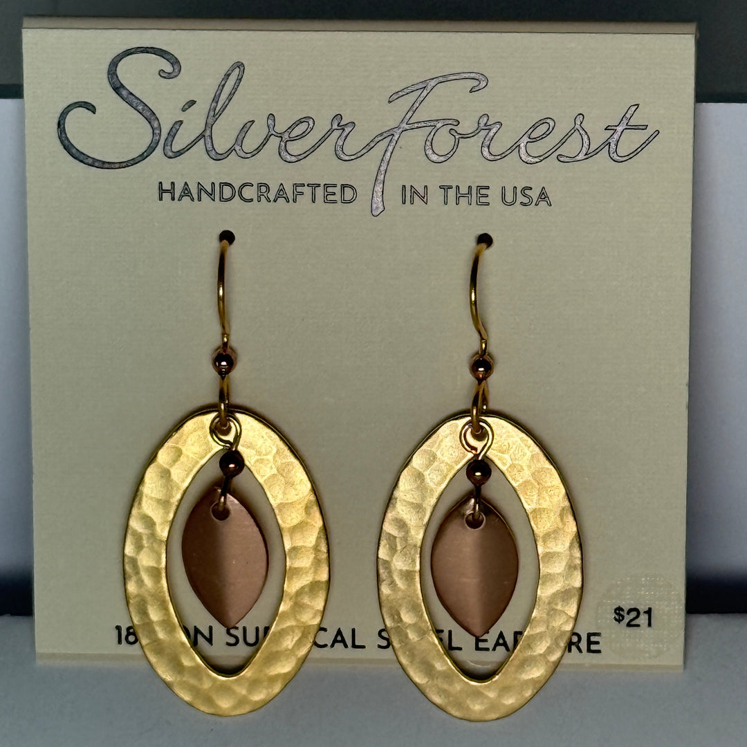 Silver Forest Earrings: Mixed Metal
