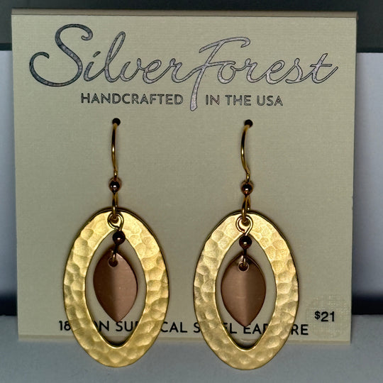 Silver Forest Earrings: Mixed Metal