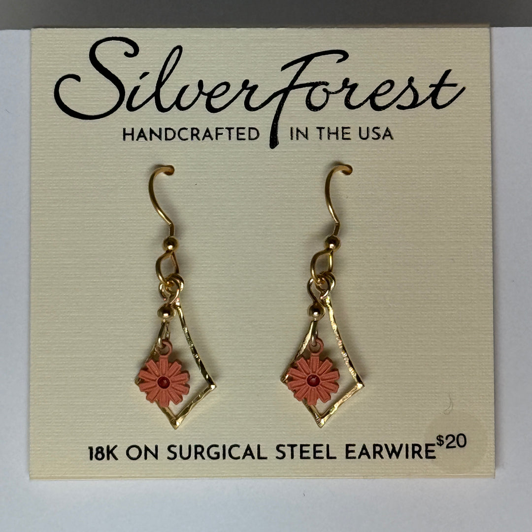 Silver Forest Earrings: Mixed Metal