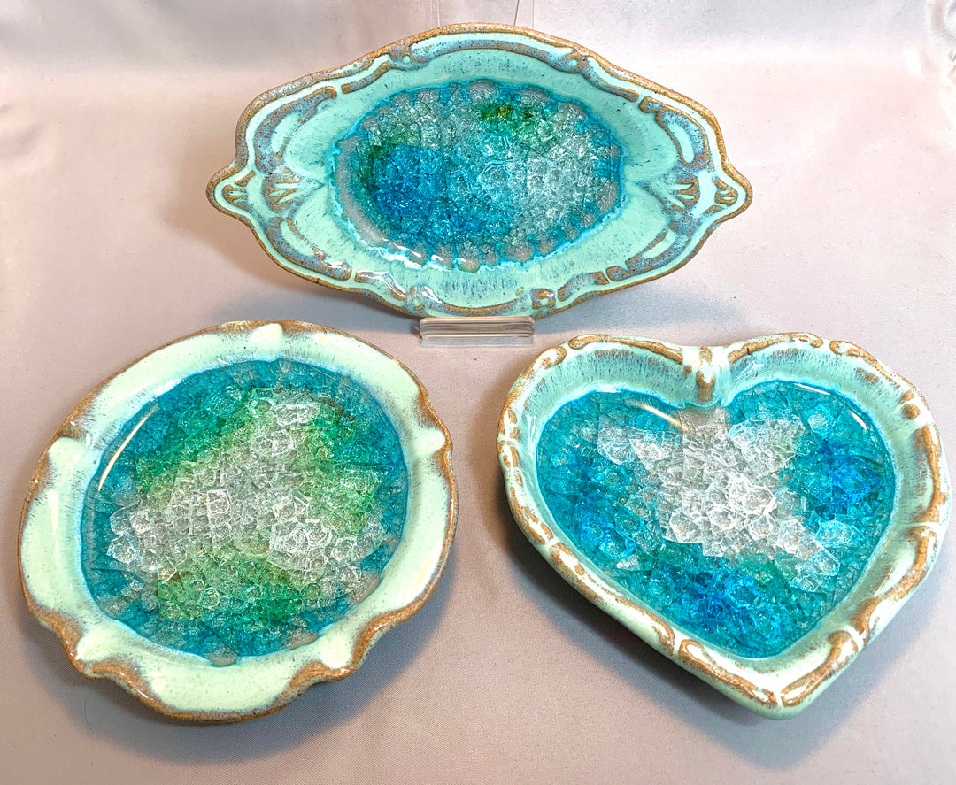 Oval, Heart, or Round Soap Dishes