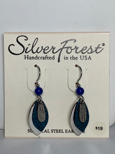 Silver Forest Earrings: Purples & Blues Collection