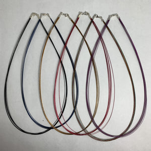 18" 6 string necklaces/colored