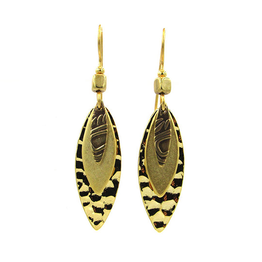 Silver Forest Earrings: Shiny Gold Collection