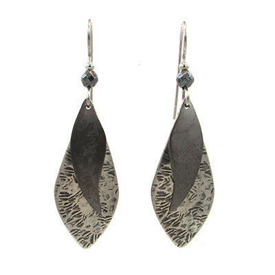 Silver Forest Earrings: Mixed Metal Collection