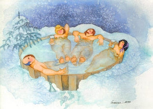 BARBARA LAVALLEE Matted  Note card Collection and Hot Tub matted prints