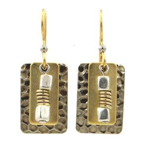 Silver Forest Earrings: Mixed Metal Collection