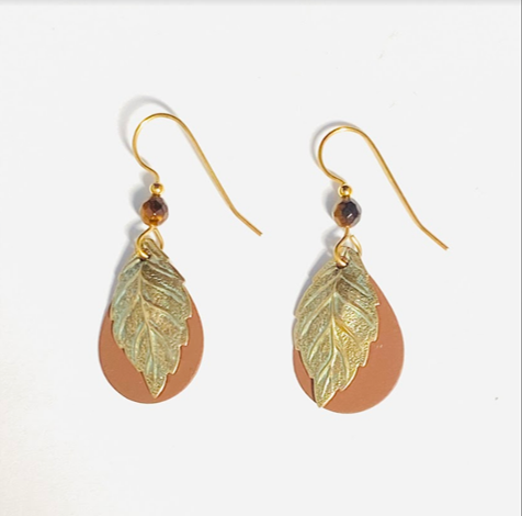 Silver Forest Earrings: Mixed Metal Collection